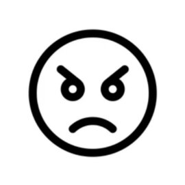 Black and white Angry Face Image