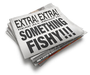 A headline that reads " Something Fishy !!!"