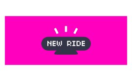 A Lyft amp showing new ride with a pink background